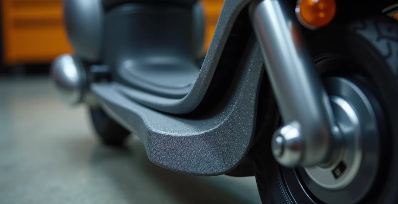 Dettagli del montaggio corretto del coprigambe sullo scooter